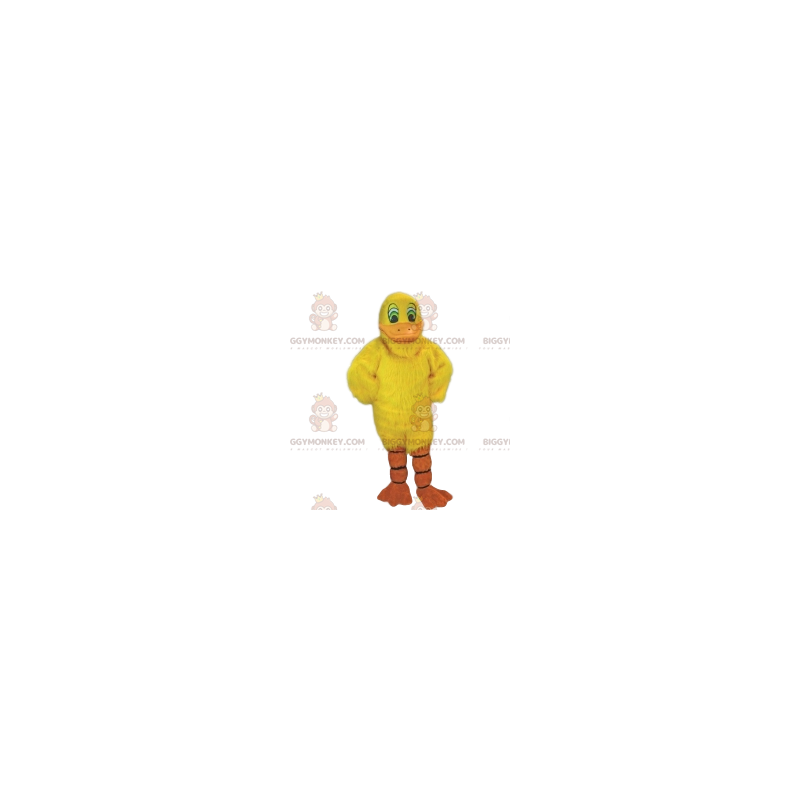 Costume de mascotte BIGGYMONKEY™ de canard jaune tout mignon et
