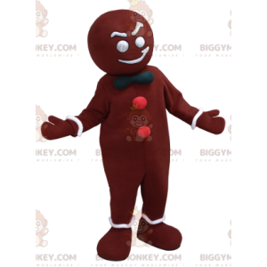 Traje de mascote BIGGYMONKEY™ marrom e branco de Natal com