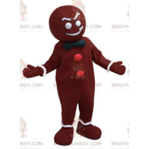 Costume de mascotte BIGGYMONKEY™ de pain d'épice de Noël marron