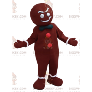 Traje de mascote BIGGYMONKEY™ marrom e branco de Natal com