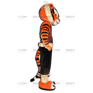 Tiger BIGGYMONKEY™ Mascot Costume with Martial Art Outfit –