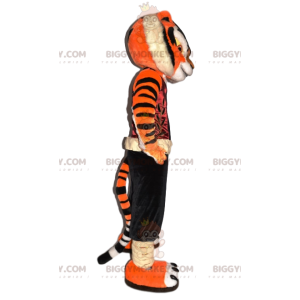 Tiger BIGGYMONKEY™ Maskottchen-Kostüm mit Kampfkunst-Outfit -