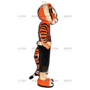 Traje de mascote Tiger BIGGYMONKEY™ com roupa de arte marcial –