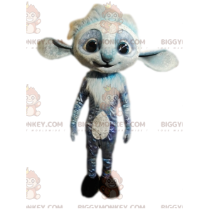 Costume de mascotte BIGGYMONKEY™ d'écureuil gris et blanc avec