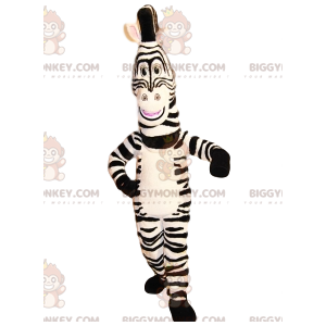 Bellissimo e super comico costume mascotte zebra BIGGYMONKEY™ -