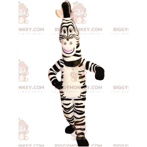 Beautiful and super comical zebra BIGGYMONKEY™ mascot costume –