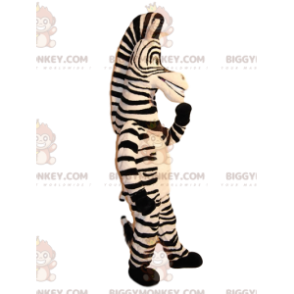 Smukt og superkomisk zebra BIGGYMONKEY™ maskotkostume -