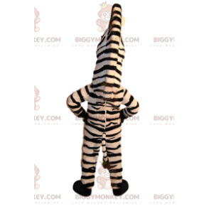 Beautiful and super comical zebra BIGGYMONKEY™ mascot costume –