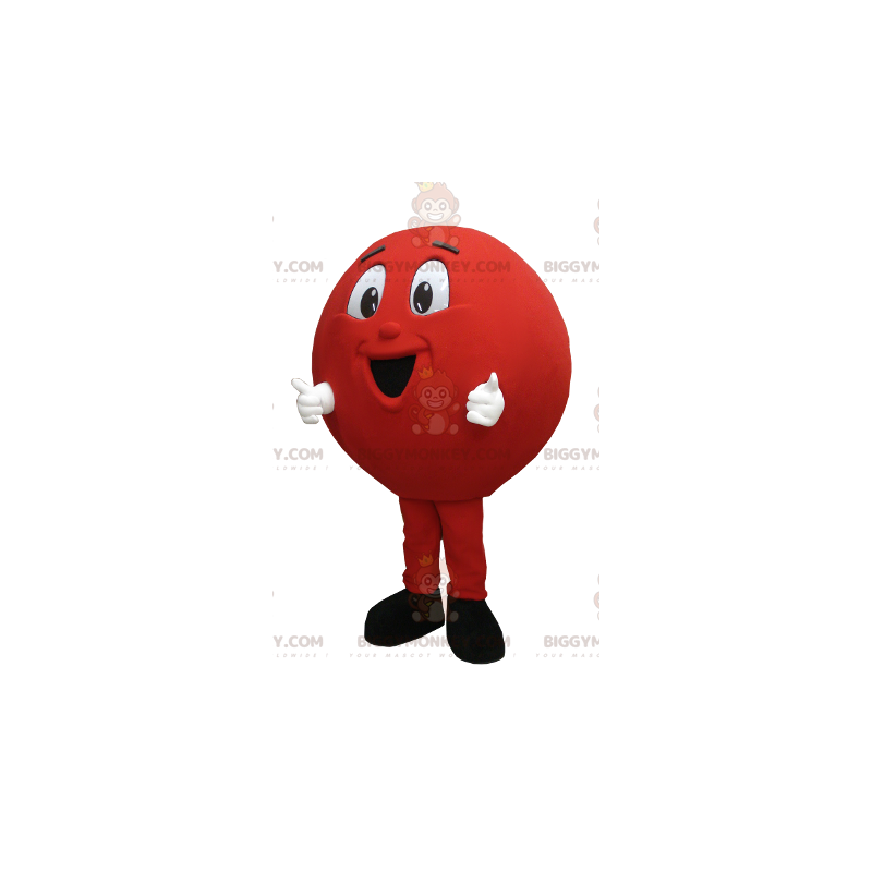 BIGGYMONKEY™ Big Red Ball Bowling Ball Mascot Kostume -