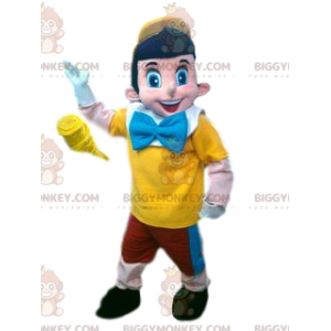 Στολή μασκότ Pinocchio BIGGYMONKEY™ και στολή κόκκινο, κίτρινο
