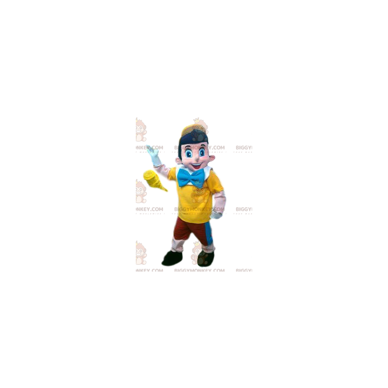 Costume de mascotte BIGGYMONKEY™ de Pinocchio et sa tenue