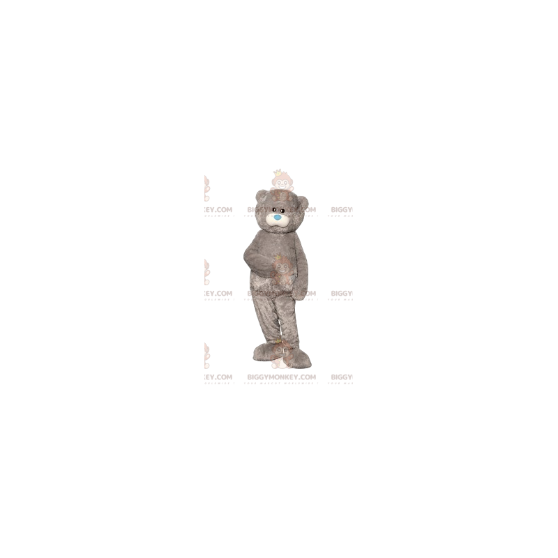 BIGGYMONKEY™ Maskottchenkostüm eines grauen Bären und seiner