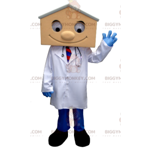 BIGGYMONKEY™ Disfraz de mascota Doctor en bata de laboratorio