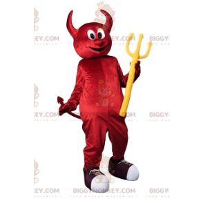 Traje de mascote BIGGYMONKEY™ de engraçado diabinho vermelho