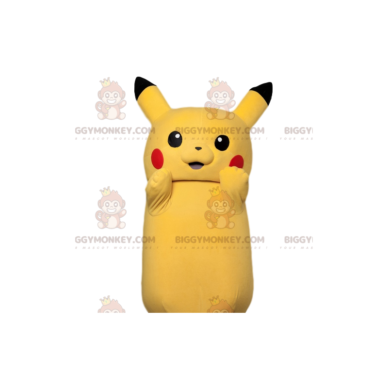 BIGGYMONKEY™ mascot costume of Pikachu, the Pokemon character -