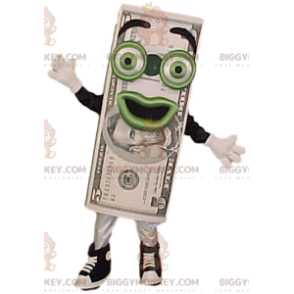 Costume de mascotte BIGGYMONKEY™ de billet de banque de 5$ avec