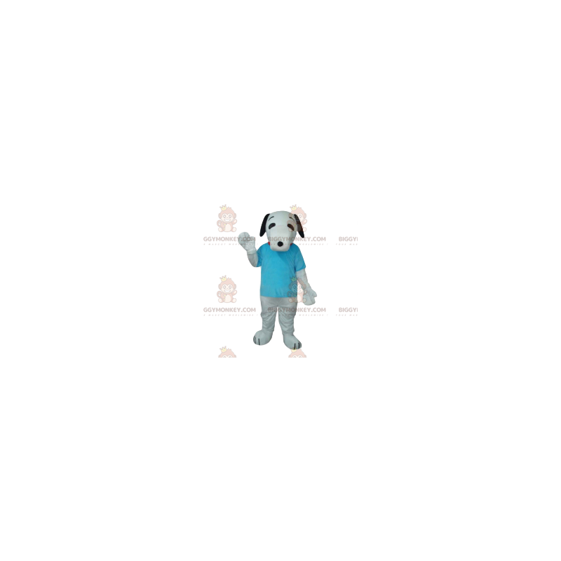 Costume de mascotte BIGGYMONKEY™ de chien blanc avec son