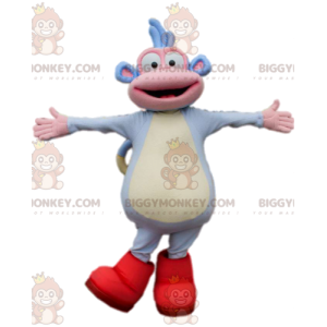Disfraz de mascota BIGGYMONKEY™ Pequeño mono azul divertido con