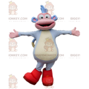 Costume de mascotte BIGGYMONKEY™ de petite singe bleu rigolo