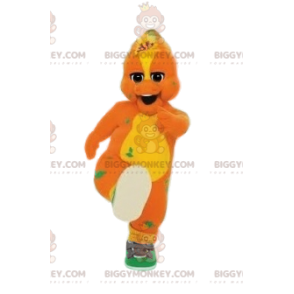 BIGGYMONKEY™ mascottekostuum van oranje en gele eend en zijn