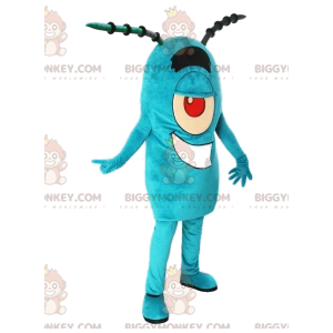 Kostium maskotka turkusowy potwór cyklop BIGGYMONKEY™ z