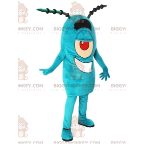 Costume de mascotte BIGGYMONKEY™ de monstre cyclope turquoise