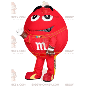 Punainen M&M'S BIGGYMONKEY™ maskottipuku, jossa on suuret