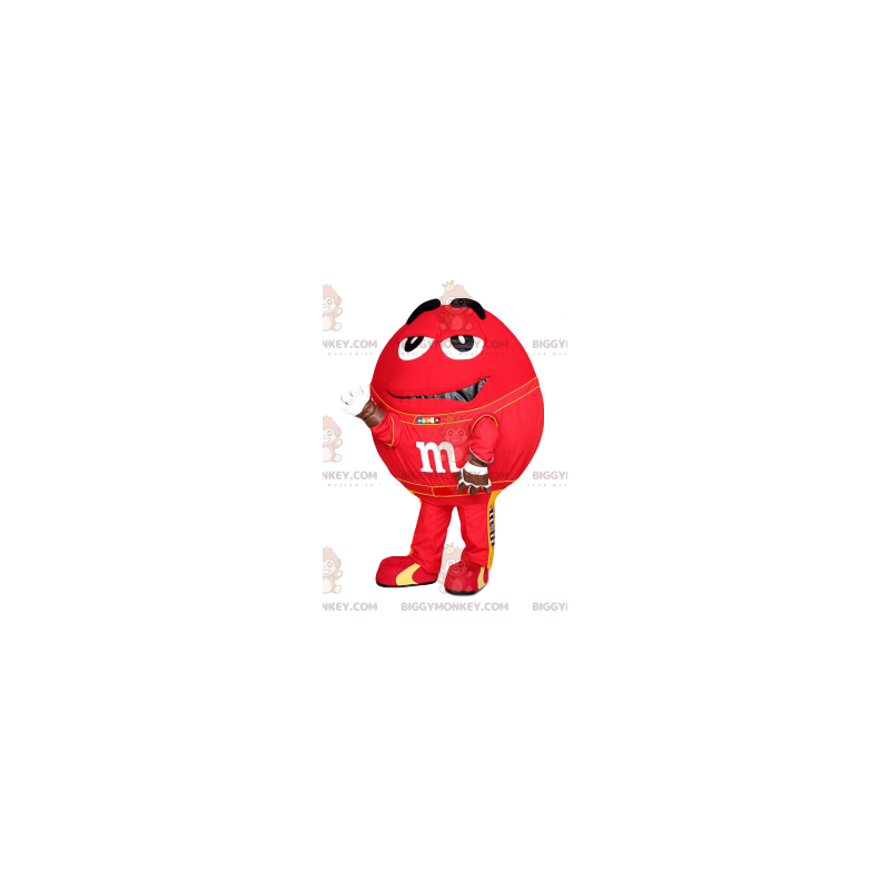 M&M'S BIGGYMONKEY™ Maskottchenkostüm rot mit riesigen Augen -