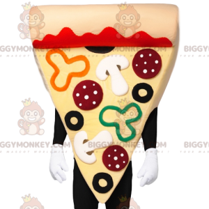 BIGGYMONKEY™ Costume da mascotte Gourmet Pizza Chorizo, Funghi