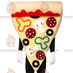 Traje de mascote de pizza gourmet BIGGYMONKEY™, chouriço