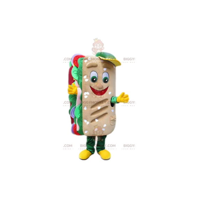 BIGGYMONKEY™ Costume da mascotte per panini gourmet con