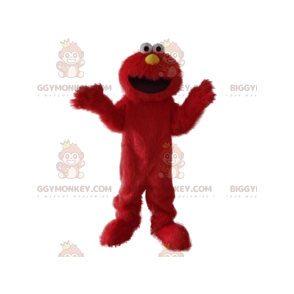 Fantasia de mascote BIGGYMONKEY™ de Monstro Vermelho Peludo