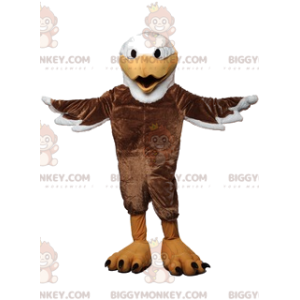 Majestic Eagle BIGGYMONKEY™ mascottekostuum met prachtig bruin