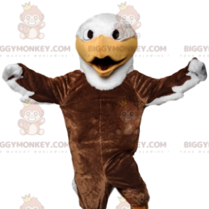 Majestic Eagle BIGGYMONKEY™ mascottekostuum met prachtig bruin