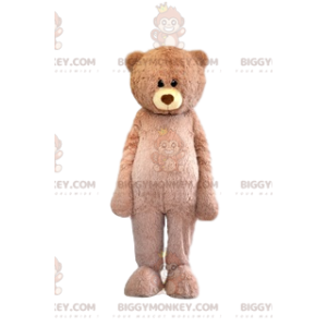 BIGGYMONKEY™ costume da mascotte orso beige troppo carino con