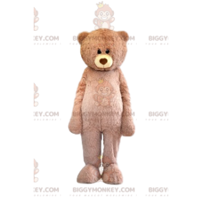 BIGGYMONKEY™ maskotkostume beige bjørn for sød med sit ømme