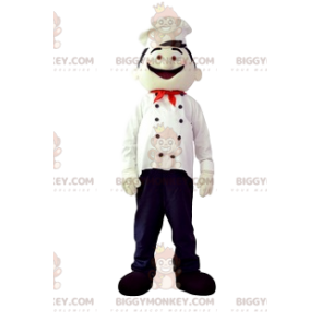 BIGGYMONKEY™ Costume da mascotte da chef con cappello bianco -