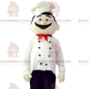 BIGGYMONKEY™ Chef Mascot -asu, jossa valkoinen toque -