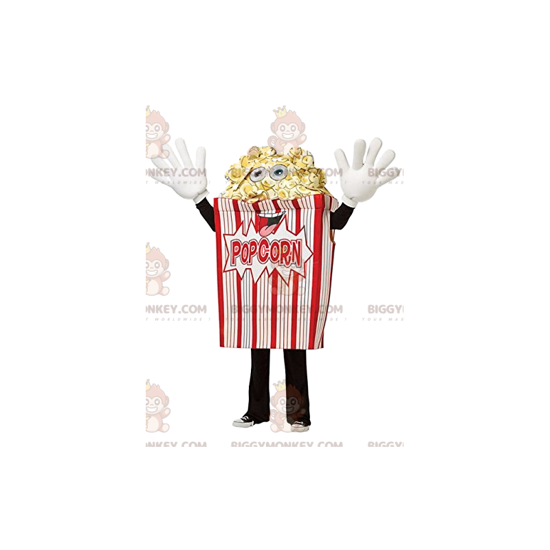 Crazy Red and White Popcorn Cone BIGGYMONKEY™ Mascot Costume –