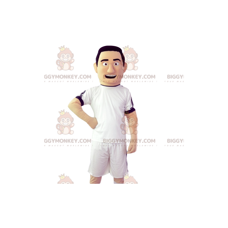 BIGGYMONKEY™ Soccer Player Mascot Costume with White Jersey –