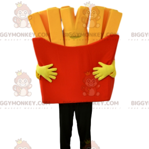 BIGGYMONKEY™ Großes rotes Pommes-Tablett-Maskottchen-Kostüm -