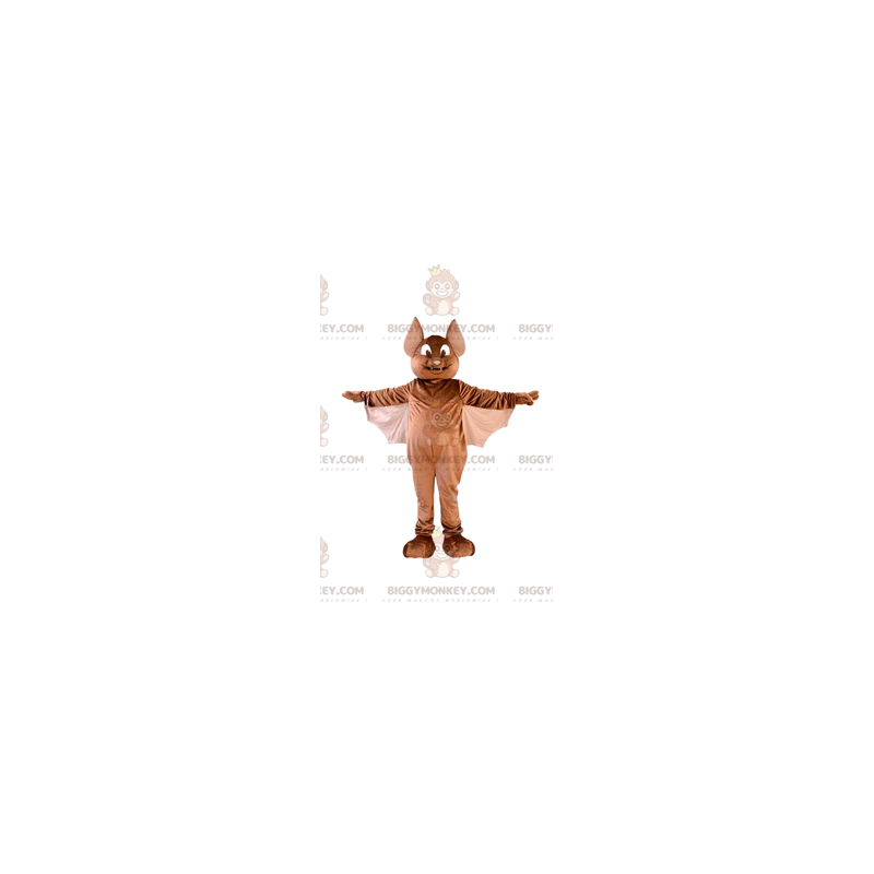 Söt och förtjusande brun fladdermus BIGGYMONKEY™ maskotdräkt -