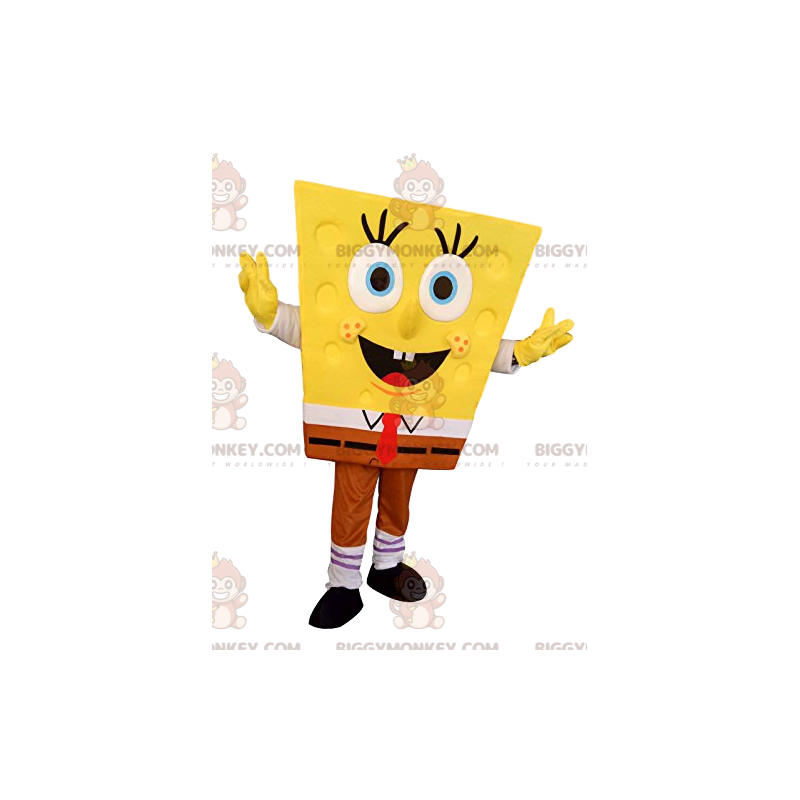 BIGGYMONKEY™ costume mascotte del famoso super felice SpongeBob