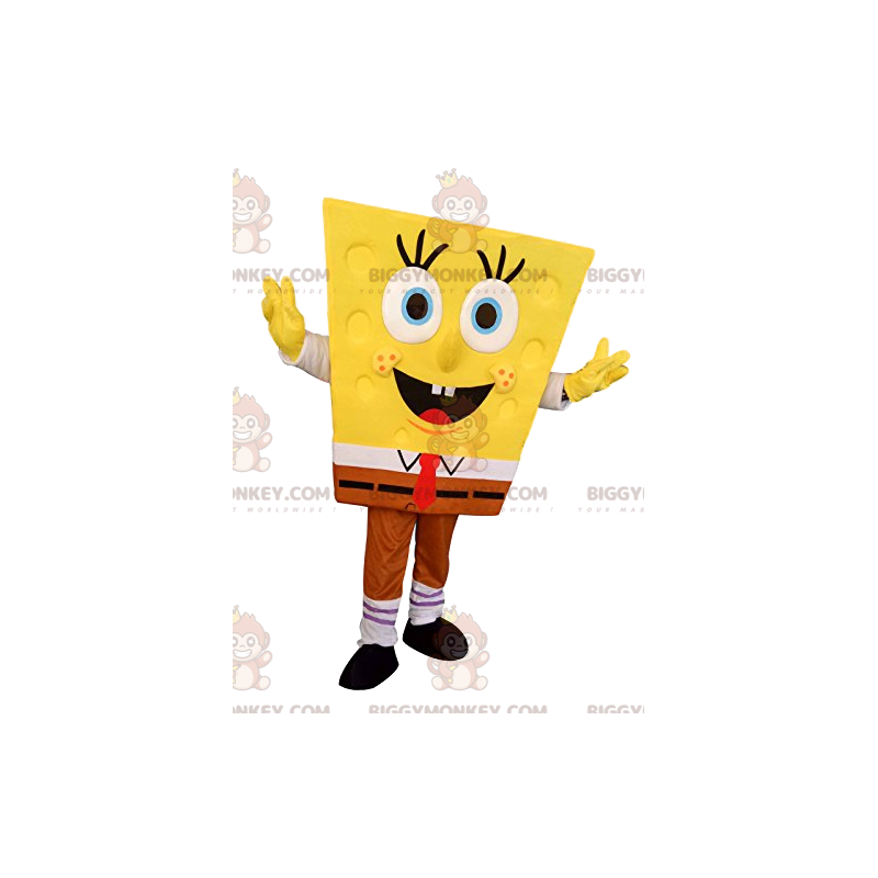 Costume de mascotte BIGGYMONKEY™ du Bob l'Eponge super joyeux -