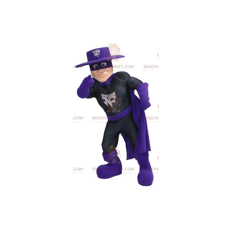 Costume de mascotte BIGGYMONKEY™ de Zorro de super-héros en