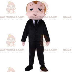 Costume da mascotte BIGGYMONKEY™ da uomo in abito nero e