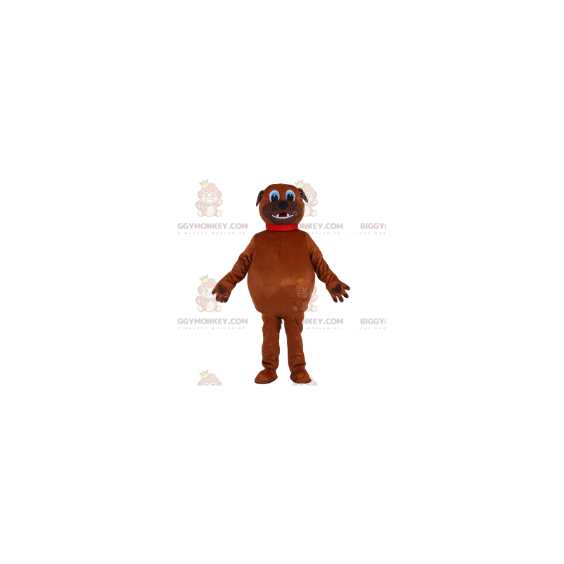 Costume de mascotte BIGGYMONKEY™ de chien marron dodu avec son