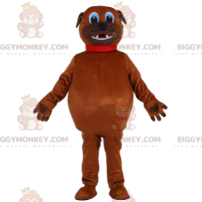Costume de mascotte BIGGYMONKEY™ de chien marron dodu avec son