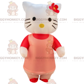 Hello Kitty BIGGYMONKEY™ maskotkostume med pink kjole og rød