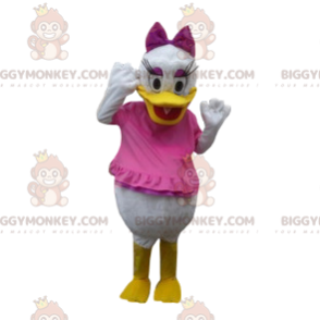 BIGGYMONKEY™ Maskotdräkt Daisy Duck, Kalle Anka brud i rosa -